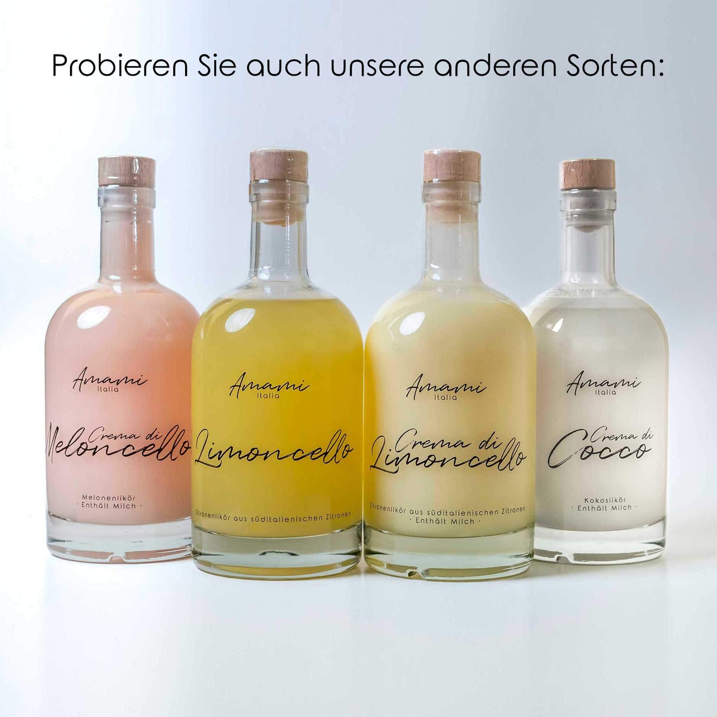 Auswahl an Limoncellos